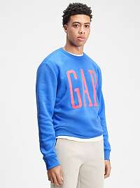 Mikina GAP Logo pullover Sweatshirt Modrá