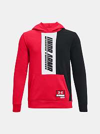 Mikina Under Armour BOYS BASELINE HOODIE - červená