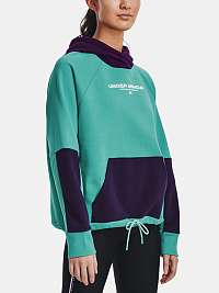 Mikina Under Armour Rival + Fleece Hoodie - zelená