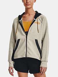 Mikina Under Armour Rival + FZ Hoodie - hnedá