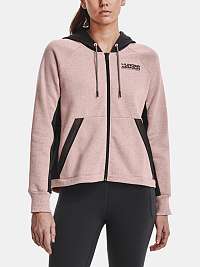 Mikina Under Armour Rival + FZ Hoodie - ružová