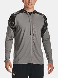 Mikina Under Armour Rush FZ Print Hoodie- šedá