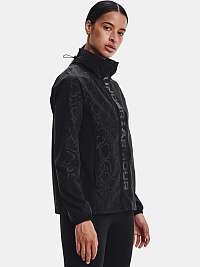Mikina Under Armour UA Rush Woven Print FZ-BLK
