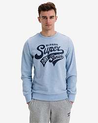 Mikiny bez kapuce pre mužov Superdry - modrá