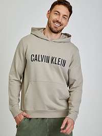 Mikiny s kapucou pre mužov Calvin Klein - sivá