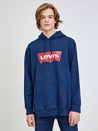 Mikiny s kapucou pre mužov Levi's® - tmavomodrá