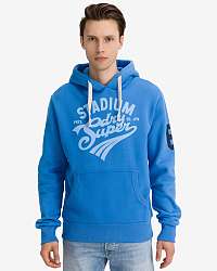 Mikiny s kapucou pre mužov Superdry - modrá