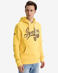 Mikiny s kapucou pre mužov Superdry - žltá