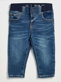 Modré boyfriend džínsy slim organic GAP