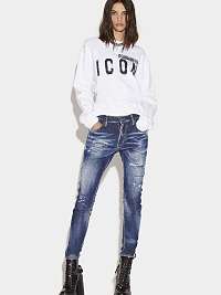 Modré dámske skinny fit džínsy DSQUARED2 Dan