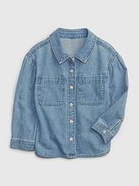 Modré dievčenské džínsové tričko Washwell