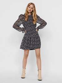 Modré kvetované šaty VERO MODA Hibiscus