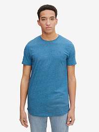 Modré pánske pruhované základné tričko Tom Tailor Denim