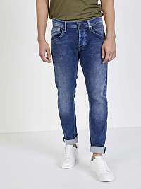 Modré pánske straight fit rifle Pepe Jeans Track