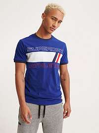 Modré pánske tričko s potlačou Superdry