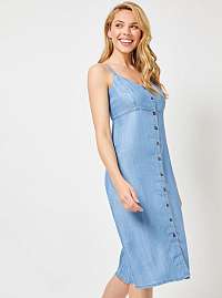 Modré šaty na ramienka Dorothy Perkins