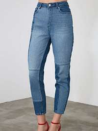 Modré skinny fit rifle Trendyol