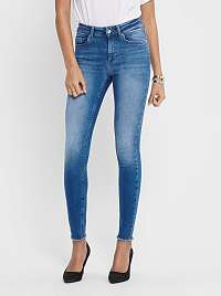 Modré skrátené skinny fit rifle ONLY Blush