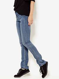 Modré straight fit džínsy Camaieu