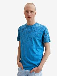 Modré unisex vzorované tričko Tom Tailor
