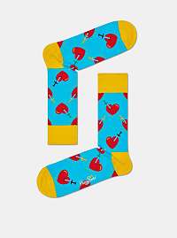 Modré vzorované ponožky Happy Socks Broken Heart