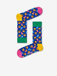 Modré vzorované ponožky Happy Socks Hamburger