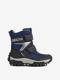 Modro-čierne chlapčenské členkové zimné topánky Geox Himalaya