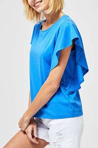 Moodo modré tričko s volánmi  - XL