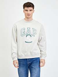 Muži - Mikina logo GAP crew Sivá