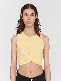 Noisy May žlté dámsky cropped top Twiggi