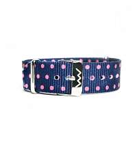 Nylonový opasok Silver Pink Dots