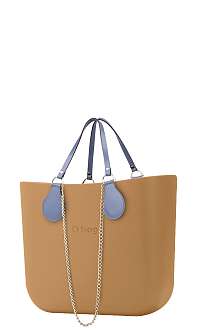 O bag kabelka Biscotto s retiazkovou rúčkou a modrou koženkou