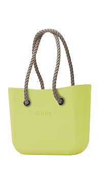 O bag kabelka Lime s dlhými povrazmi natural