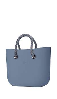 O bag kabelka MINI Carta Zucchero so sivými krátkymi povrazovými rúčkami
