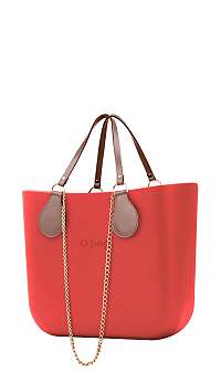 O bag kabelka MINI Fragola s retiazkovými rúčkami a púdrovou koženkou