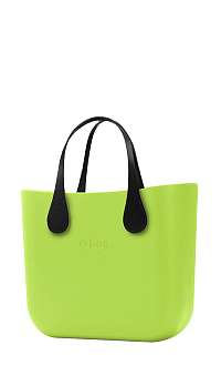 O bag kabelka MINI Green Apple/Mela s krátkymi koženkovými rúčkami Extra Slim Nero