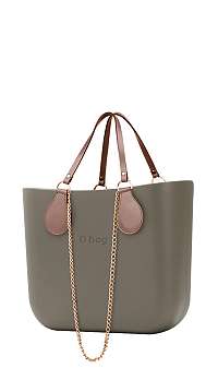 O bag kabelka MINI Rock s retiazkovými rúčkami a púdrovou koženkou