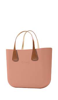 O bag kabelka MINI Rouge/Phard s krátkymi koženkovými rúčkami Extra Slim Naturale
