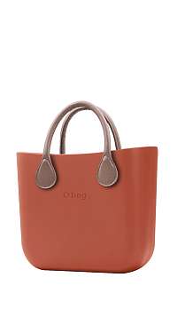 O bag kabelka MINI Terracotta s krátkou koženkou Tortora