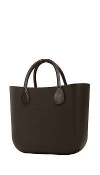 O bag kabelka MINI Testa di Moro s hnedými krátkymi koženkovými rúčkami