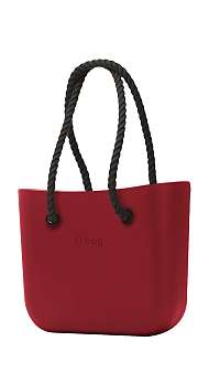 O bag  kabelka Ruby Red s čiernymi dlhými povrazmi
