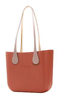 O bag kabelka Terracotta s dlhými koženkovými rúčkami Extra Slim Ecru