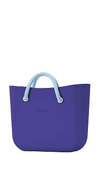 O bag  modrá kabelka Iris so svetlomodrými krátkymi rúčkami Skyway