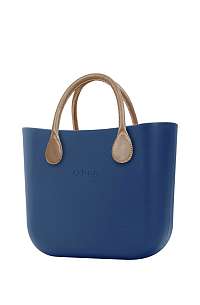 O bag kabelka MINI Bluette s krátkymi koženkovými rúčkami natural