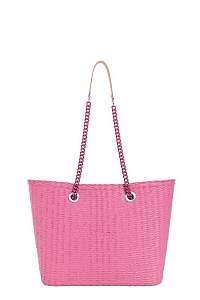 O bag kabelka URBAN MINI Pink s ružovými retiazkovými rúčkami 