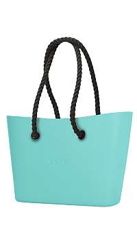 O bag  tyrkysová Urban kabelka Tiffany s čiernymi dlhými povrazmi