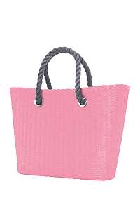 O bag Urban kabelka MINI Pink so sivými krátkymi povrazmi