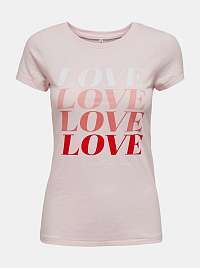 Only ružové dámske tričko Love s potlačou