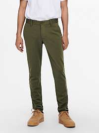 ONLY & SONS khaki pánske nohavice Mark