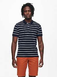ONLY & SONS modré pánske polo tričko Cooper